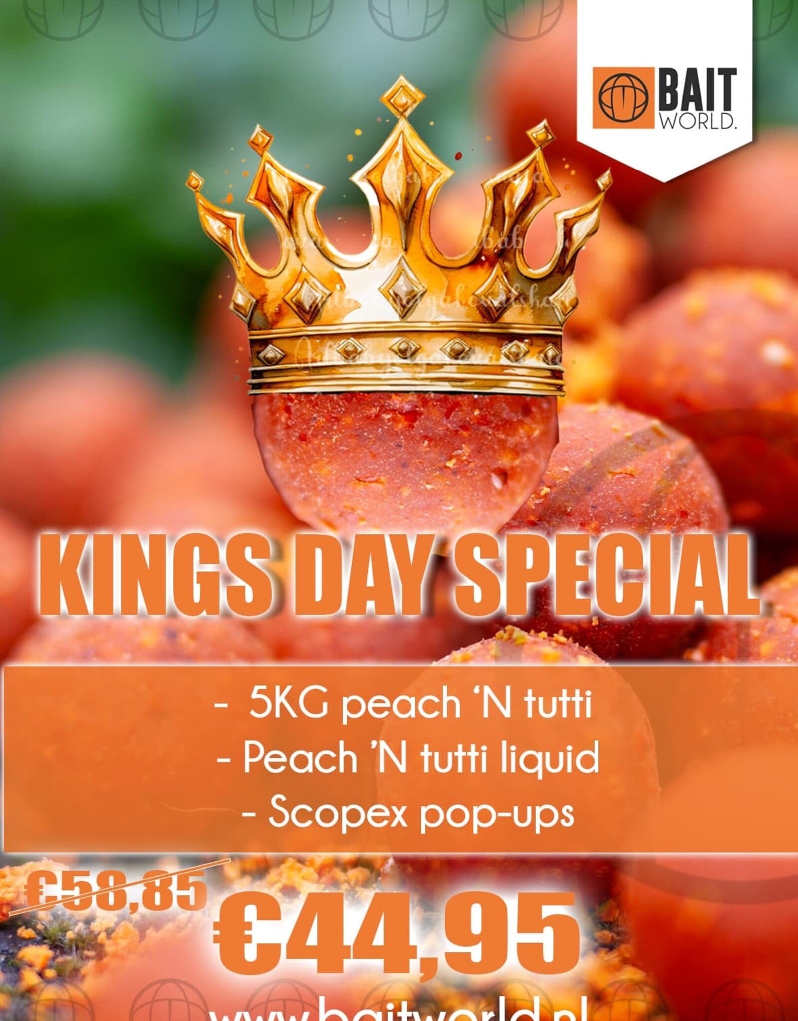 Baitworld Milky Peach N Tutti KINGS DAY SPECIAL