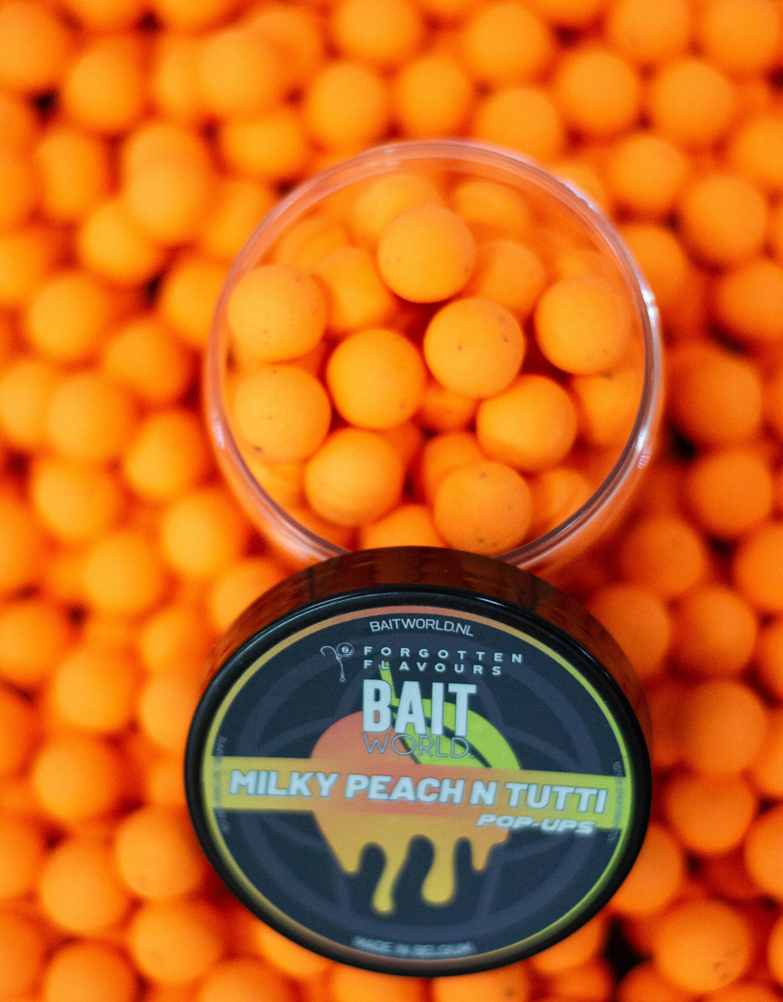 Baitworld Milky Peach N Tutti Pop UP Forgotten Flavours Collab Pop ups 15mm