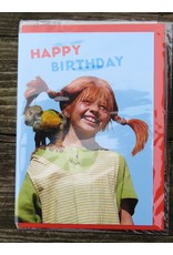 Pippi Langkous Pippi Longstocking birthday card with envelope - Mr. Nilsson