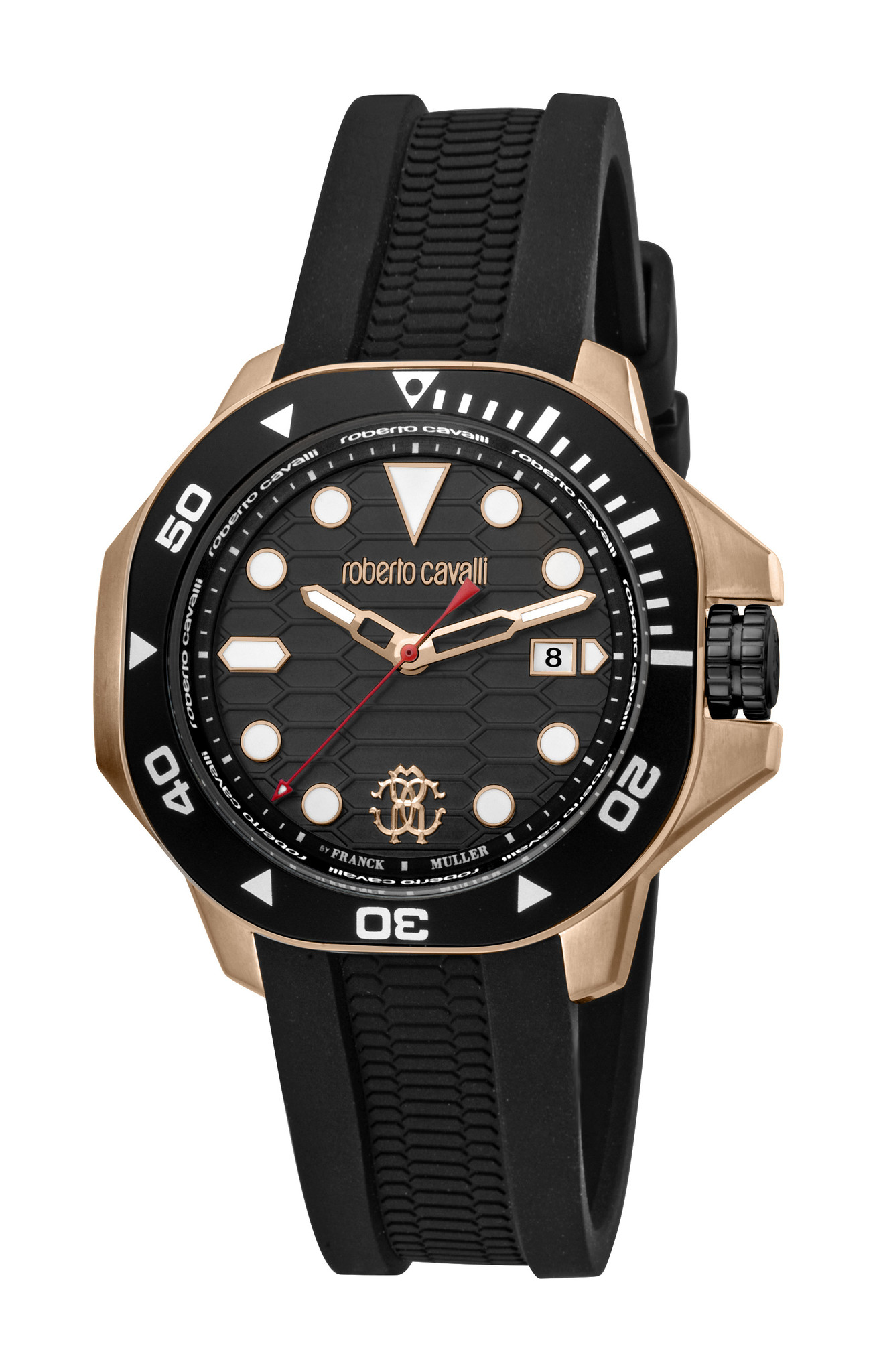 Europa meer Perforatie Roberto Cavalli by Franck Muller heren horloge RV1G104P0051 Swiss Made -  LABELDELUXE