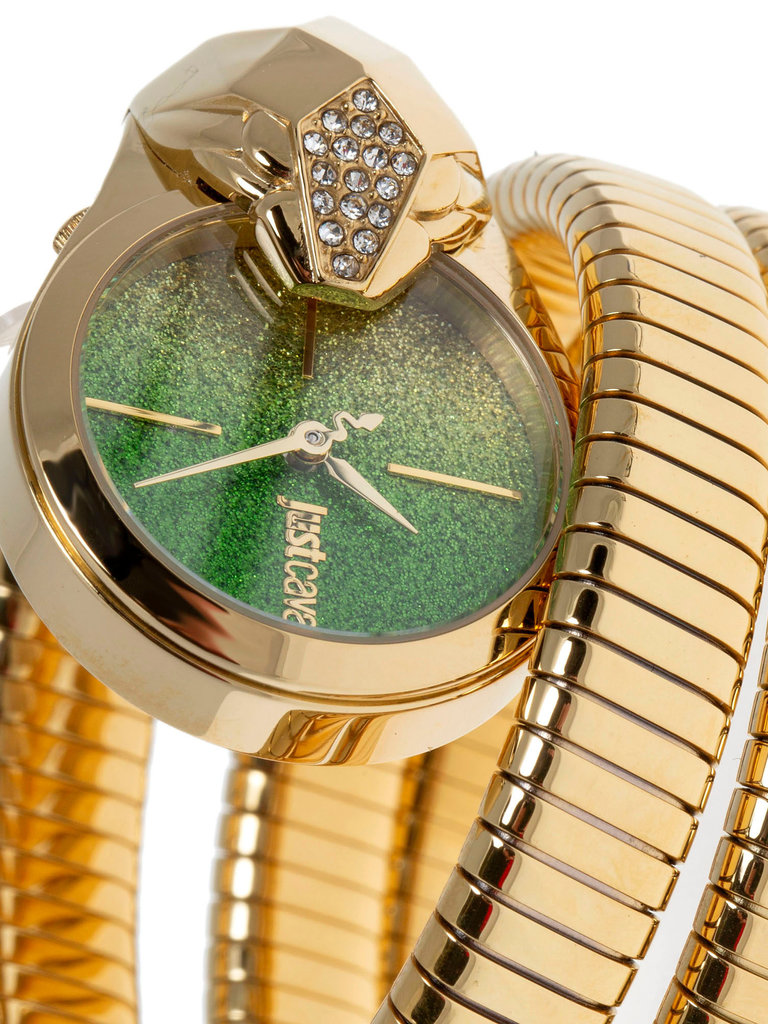 Glam Snake Time Evo Green Swarovski - Dames horloge JC1L114M0045 - LABELDELUXE