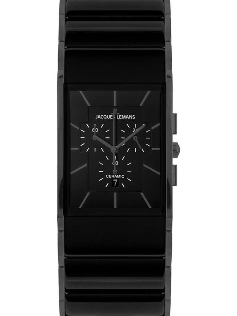 Jacques Lemans Ceramic Collection Dublin High tech Ceramic Black \u0026 Gold  1-1941C ( Zwart \u0026 Goud ) 30x35 MM - Herenhorloge - LABELDELUXE