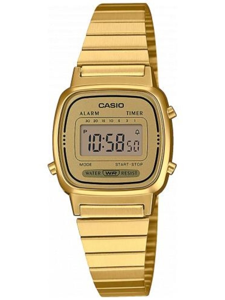 Casio Vintage Mini Gold Digital LA-670WEGA-9EF 24 - Women's watch - LABELDELUXE