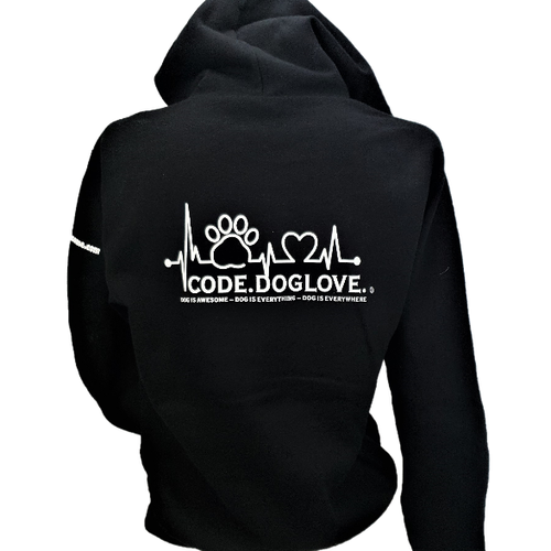 Dog is Awesome® Hoodie: CODE.DOGLOVE Dog is Awesome® Hoodie: CODE.DOGLOVE