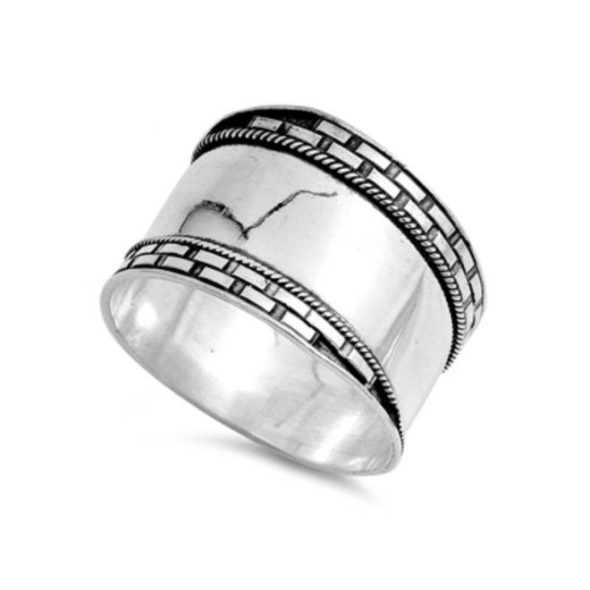 OUTLET Zilveren brede Keltische ring