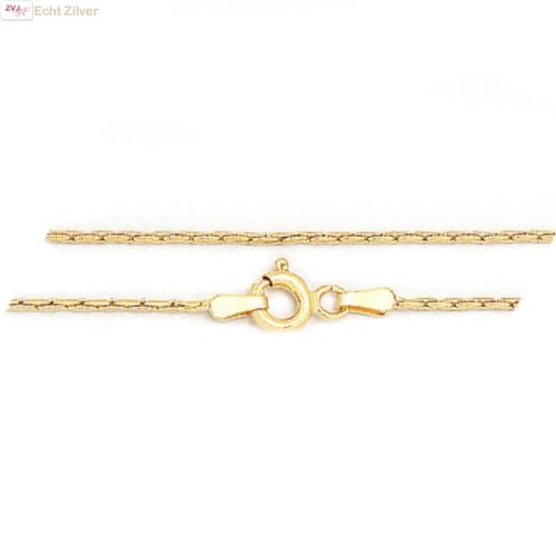 ZilverVoorJou Zilveren 18k geel goud vergulde 42.5 cm Cardano ketting ZilverVoorJou Zilveren 18k geel goud vergulde 42.5 cm Cardano ketting