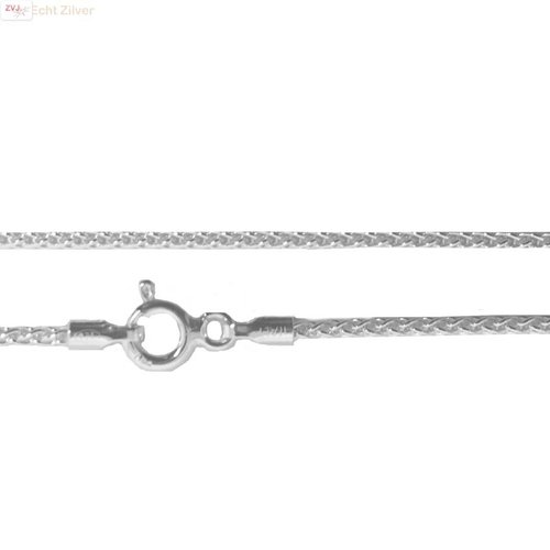 ZilverVoorJou Zilveren kabel ketting 45 cm 1 mm breed ZilverVoorJou Zilveren kabel ketting 45 cm 1 mm breed