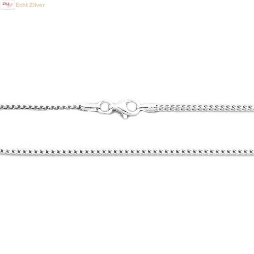 ZilverVoorJou Zilveren foxtail ketting 45 cm 1.5 mm ZilverVoorJou Zilveren foxtail ketting 45 cm 1.5 mm