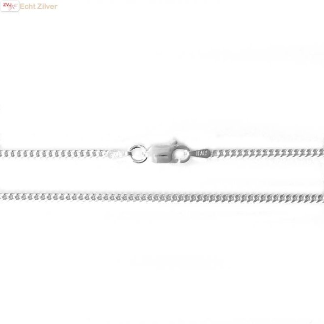 Zilveren gourmet ketting 60 cm lang 2 mm breed