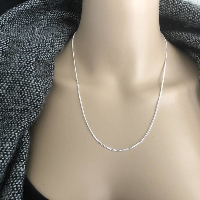Zilveren gourmet ketting 50 cm lang 1.8 mm breed
