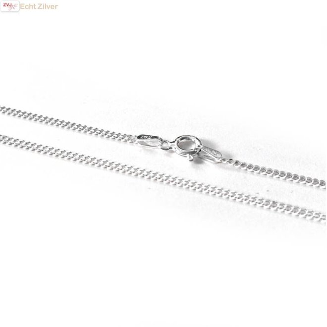 Zilveren gourmet ketting 50 cm lang 1.8 mm breed