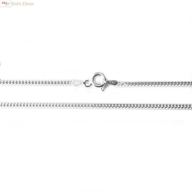 Zilveren gourmet ketting 50 cm lang 1.8 mm breed