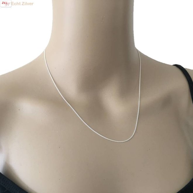 Zilveren gourmet ketting 45 cm lang 1,2 mm breed