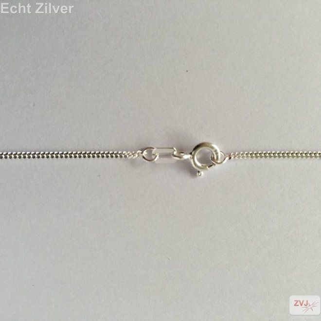 Zilveren gourmet ketting 38 cm lang 1,2 mm breed