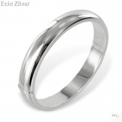 ZilverVoorJou Zilveren ovale hoogglans slavenarmband 63x57 10mm breed ZilverVoorJou Zilveren ovale hoogglans slavenarmband 63x57 10mm breed