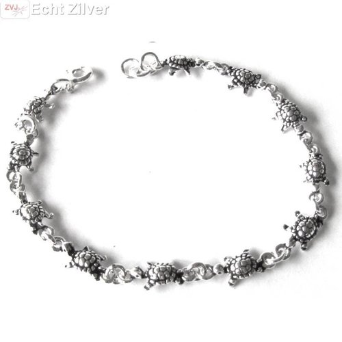 ZilverVoorJou Zilveren turtle schildpad armband ZilverVoorJou Zilveren turtle schildpad armband