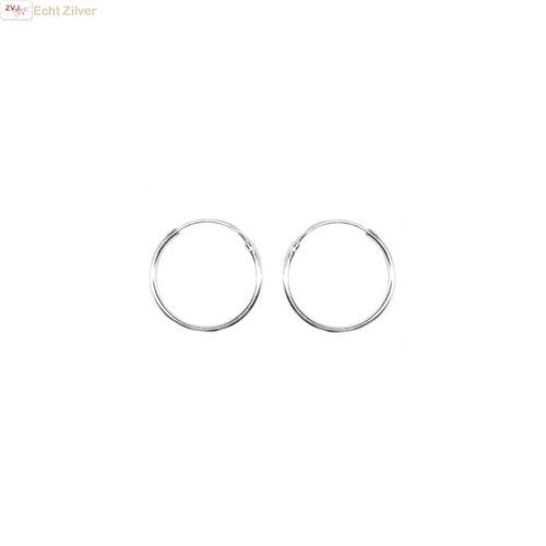 ZilverVoorJou Zilveren creolen oorringen ronde buis 18 x 1.2 mm breed ZilverVoorJou Zilveren creolen oorringen ronde buis 18 x 1.2 mm breed