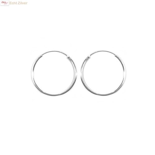 ZilverVoorJou Zilveren creolen oorringen groot 25 mm 1.5 mm breed ZilverVoorJou Zilveren creolen oorringen groot 25 mm 1.5 mm breed