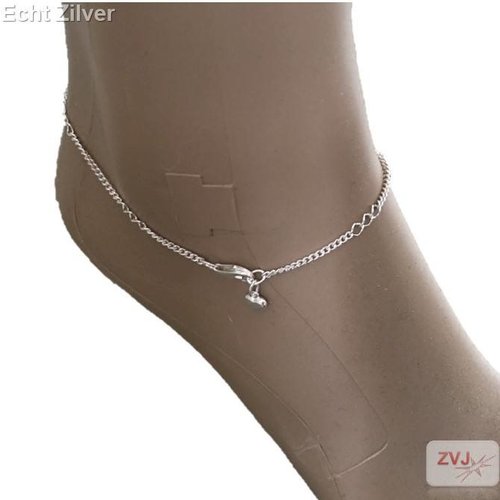 ZilverVoorJou Zilveren enkelbandje met klein hartje enkelketting ZilverVoorJou Zilveren enkelbandje met klein hartje enkelketting