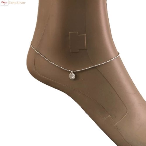 ZilverVoorJou Zilveren infinity coin enkelketting 25 cm ZilverVoorJou Zilveren infinity coin enkelketting 25 cm