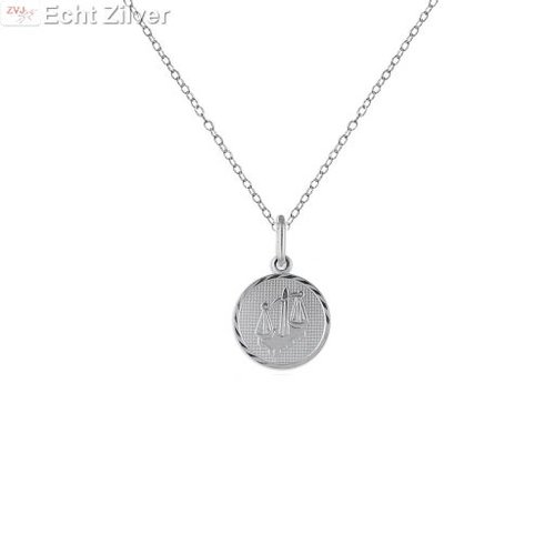 ZilverVoorJou Zilveren collier sterrenbeeld weegschaal ZilverVoorJou Zilveren collier sterrenbeeld weegschaal
