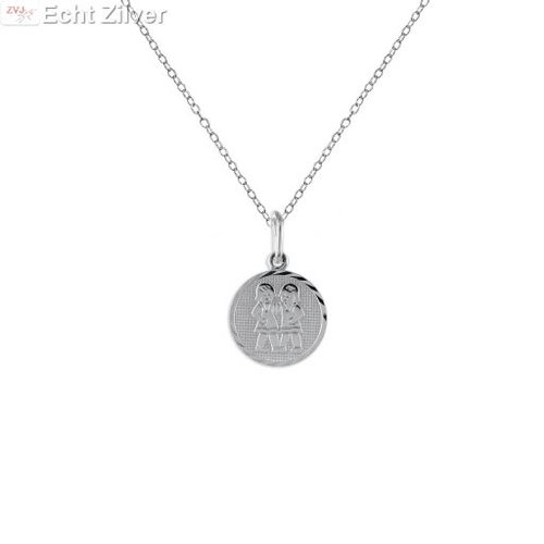 ZilverVoorJou Zilveren collier sterrenbeeld tweelingen ZilverVoorJou Zilveren collier sterrenbeeld tweelingen