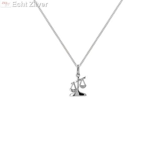 ZilverVoorJou Zilveren sterrenbeeld collier weegschaal ZilverVoorJou Zilveren sterrenbeeld collier weegschaal