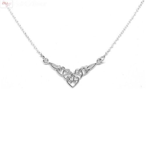 ZilverVoorJou Zilveren klassieke keltische knoop collier ketting ZilverVoorJou Zilveren klassieke keltische knoop collier ketting