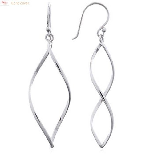 ZilverVoorJou Zilveren twisted wire oorhangers ZilverVoorJou Zilveren twisted wire oorhangers