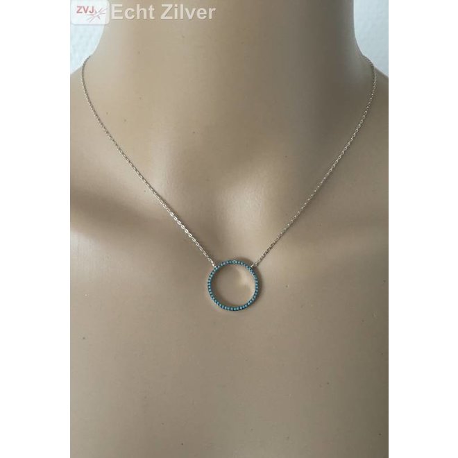 Zilveren Collier Cirkel