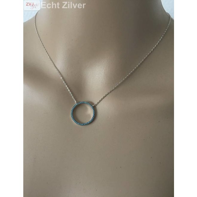 Zilveren Collier Cirkel