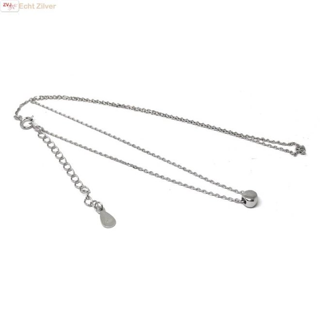 Zilveren ketting met klein rondje