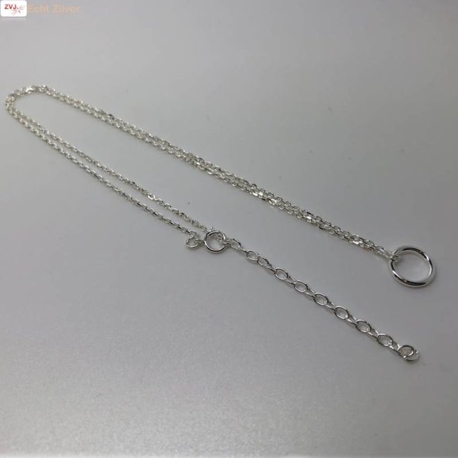 925 Zilveren open cirkel choker ketting