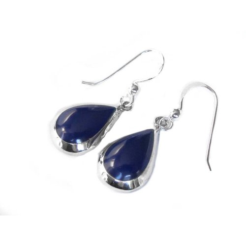 ZilverVoorJou Echt 925 zilveren druppel oorbellen lapis lazuli blauw ZilverVoorJou Echt 925 zilveren druppel oorbellen lapis lazuli blauw