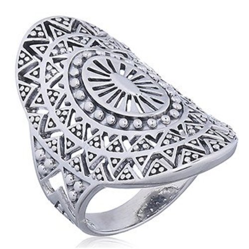 ZilverVoorJou Zilveren Mandala zon ring ZilverVoorJou Zilveren Mandala zon ring