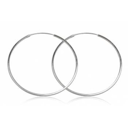 ZilverVoorJou Zilveren creolen oorringen groot 60 mm 1.5 mm vierkante buis ZilverVoorJou Zilveren creolen oorringen groot 60 mm 1.5 mm vierkante buis