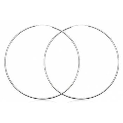 ZilverVoorJou Zilveren zeer grote oorringen 100 mm 2 mm ronde buis ZilverVoorJou Zilveren zeer grote oorringen 100 mm 2 mm ronde buis