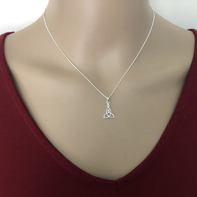 Zilveren ketting love knot moeder dochter