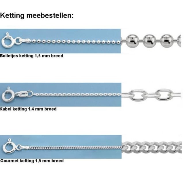 Zilveren hoornschelp kettinghanger