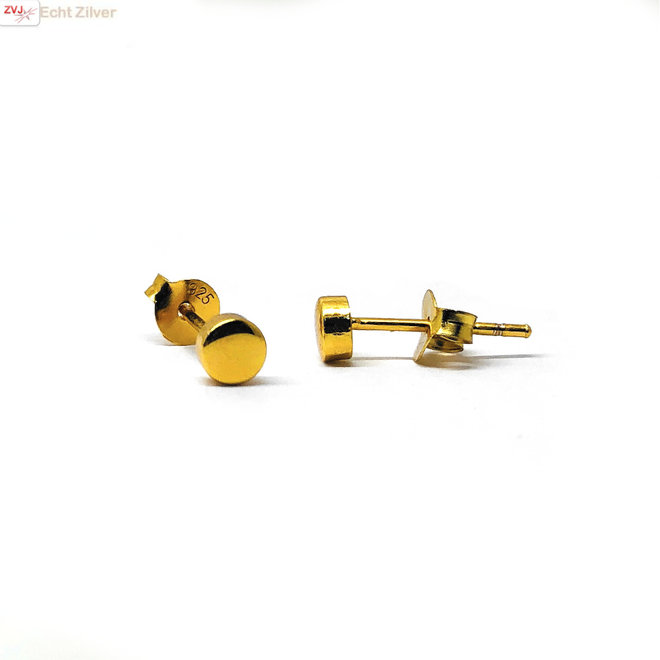 Gold plated cirkel oorstekers