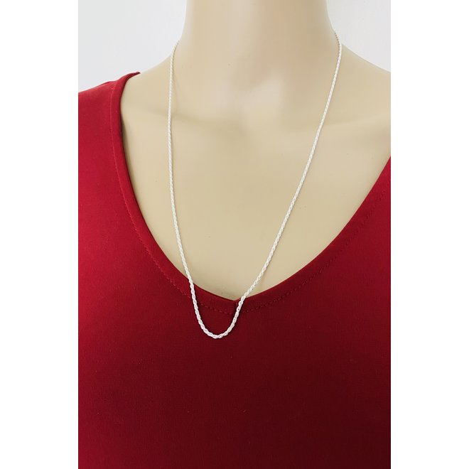 Zilveren rope ketting 60 cm 2 mm