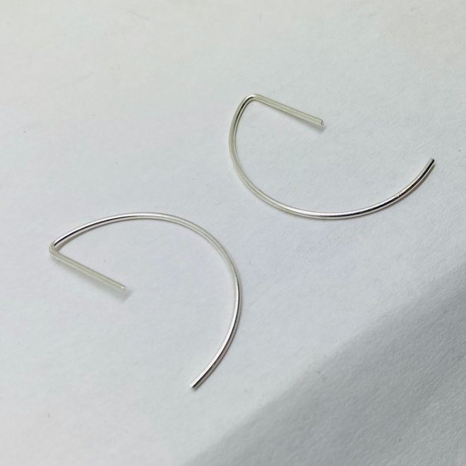 Zilveren simplicity oorbellen
