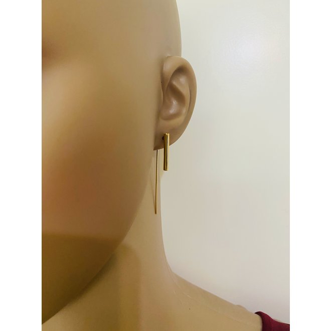 Gold plated design koker haak oorhangers