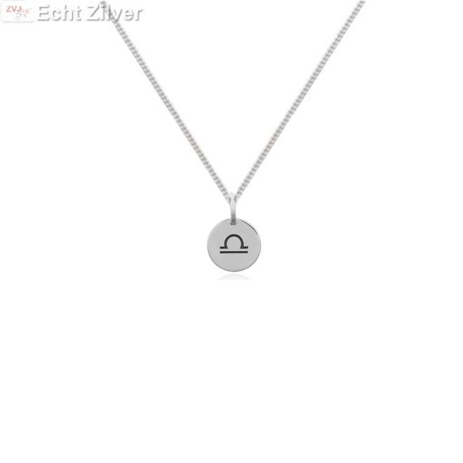 Zilveren Weegschaal sterrenbeeld ketting