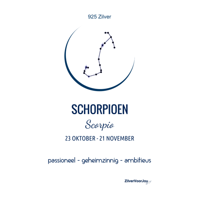 925 Zilveren Schorpioen Scorpio sterrenbeeld zodiak ketting