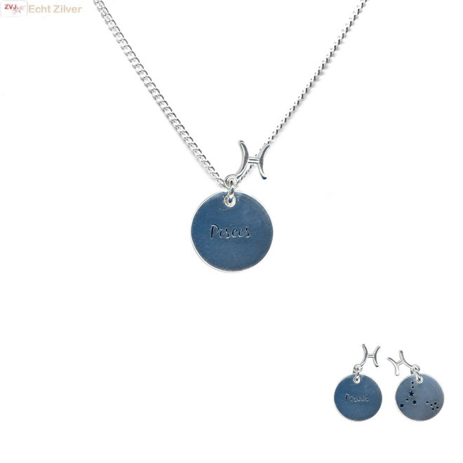 925 Zilveren Vissen Pisces sterrenbeeld zodiak ketting