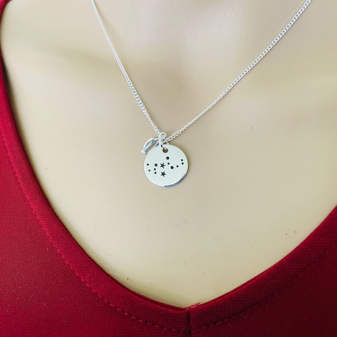 Zilveren Virgo zodiak sterrenbeeld ketting