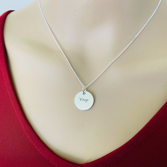925 Zilveren Maagd of Virgo sterrenbeeld zodiak ketting