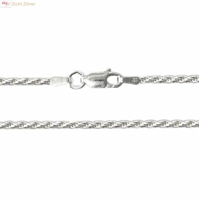 Zilveren rope ketting 60 cm 2 mm