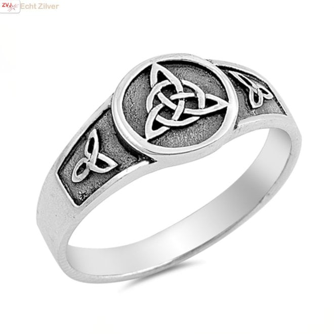 Zilveren keltische tribal ring